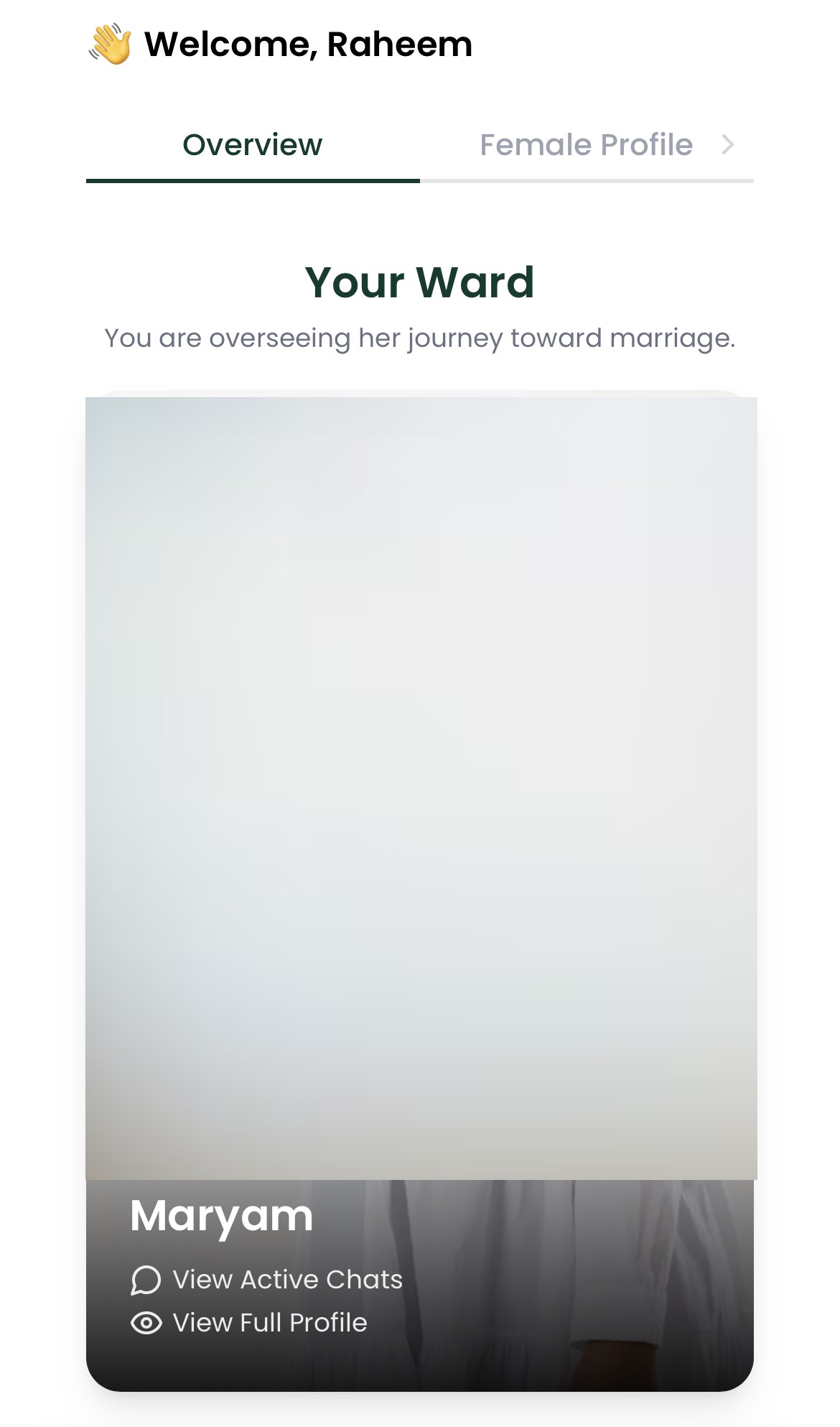 Afafi Wali Dashboard